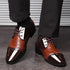 Elegant Breathable Leather Oxfords for Men - Stylish Formal Dress Shoes Perfect for Office, Parties, and Weddings with Comfortable Rubber Outsole and Lace-up Closure